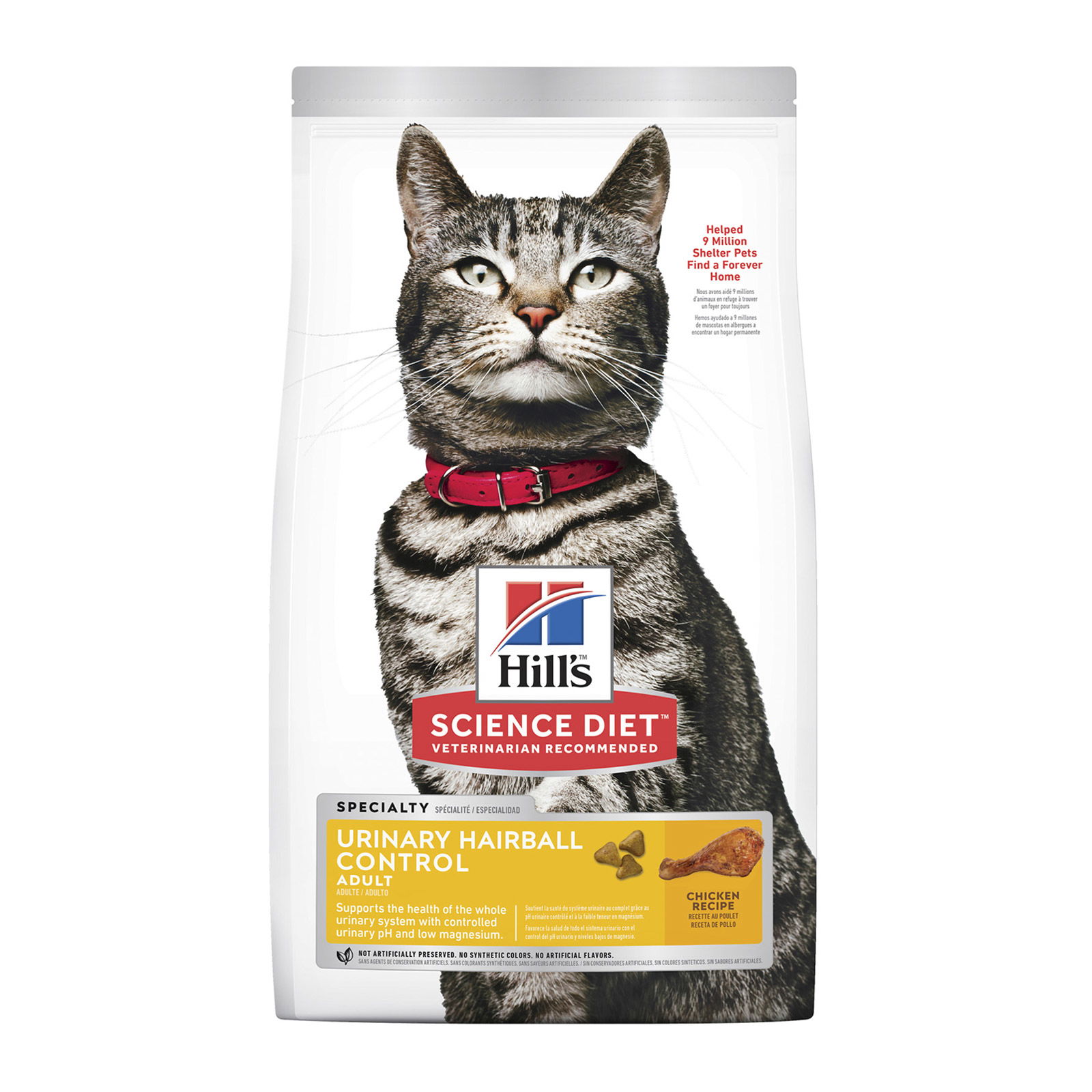 Hill's Science Diet Adult Urinary Hairball Control Chicken Dry Cat Food