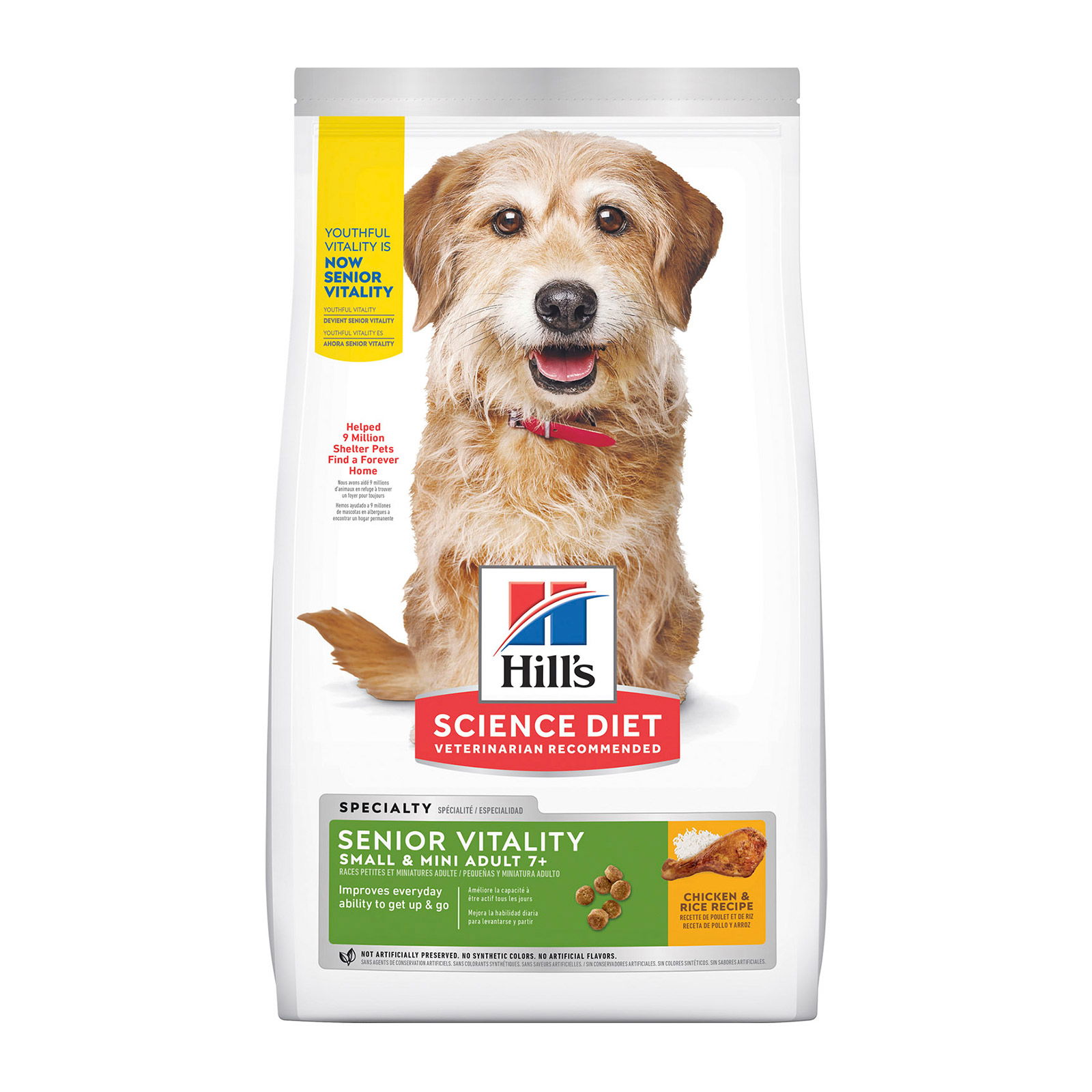 Hill's Science Diet Adult 7+ Youthful Vitality Small & Mini Chicken & Rice Dry Dog Food