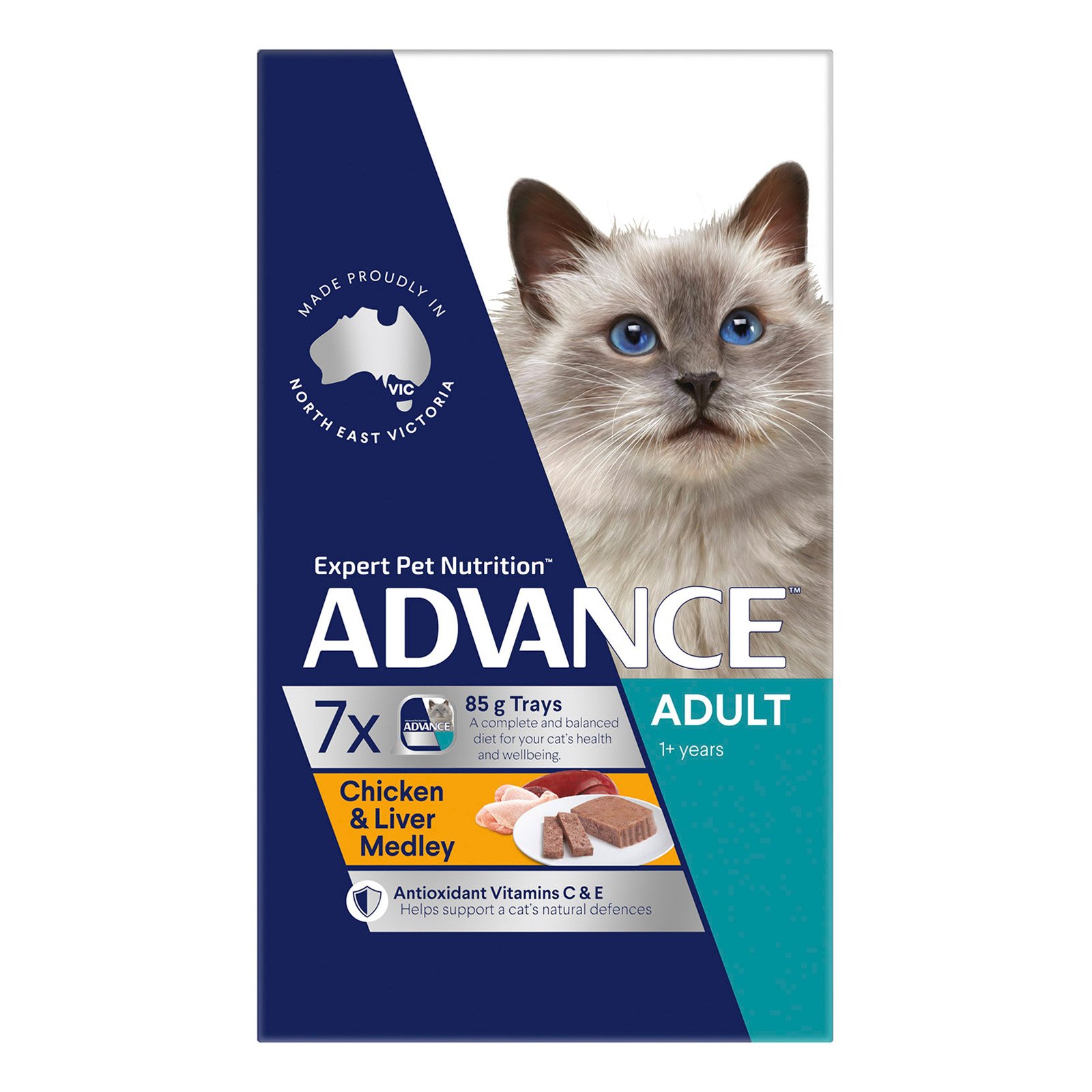 Advance Chicken & Liver Medley Adult Cat Canned Wet Food 85 Gm