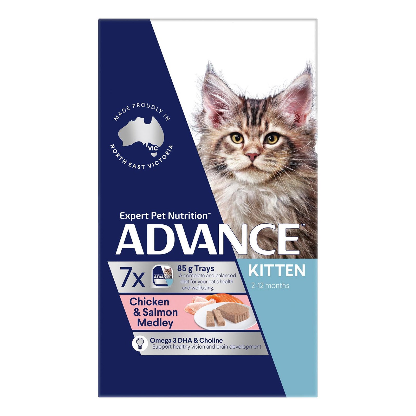 Advance Chicken & Salmon Kitten Canned Wet Food 85 Gm