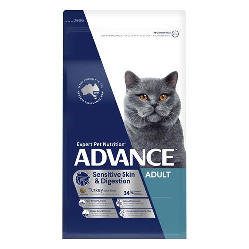 Advance Sensitive Skin & Digestion Turkey With Rice Adult Cat Dry Food