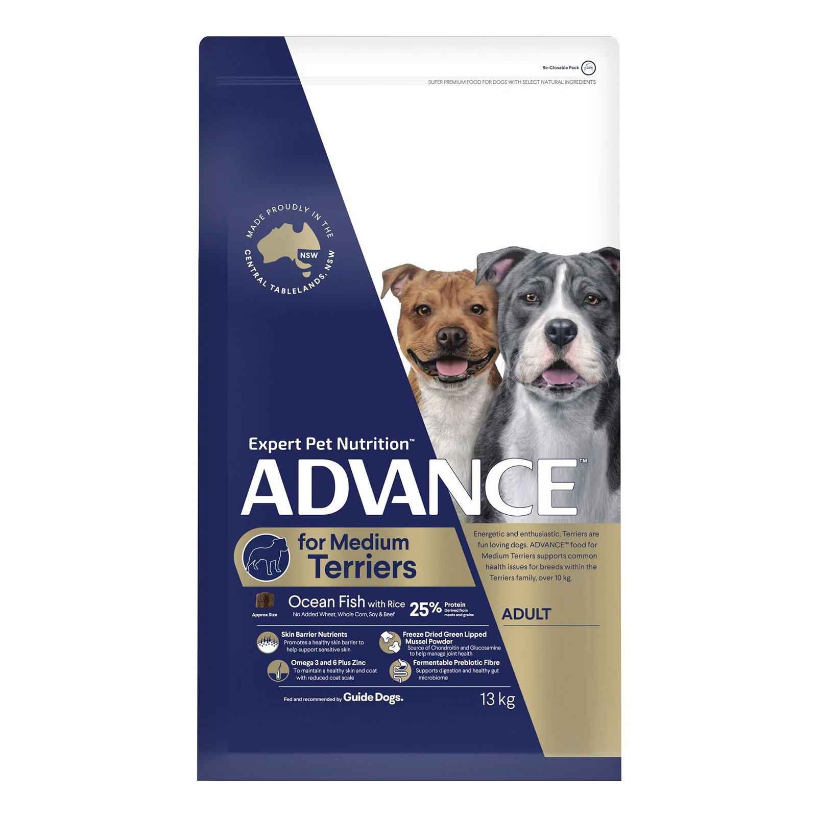 Advance Terriers Ocean Fish With Rice Medium Breed Adult Dog Dry Food