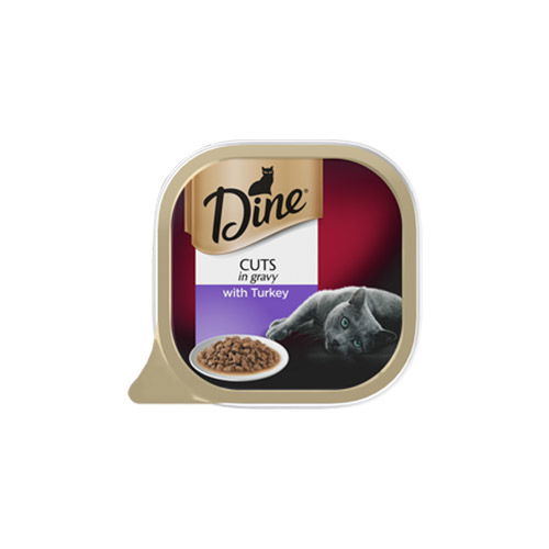 Dine Cat Adult Cuts in Gravy Turkey 85g X 7 Trays