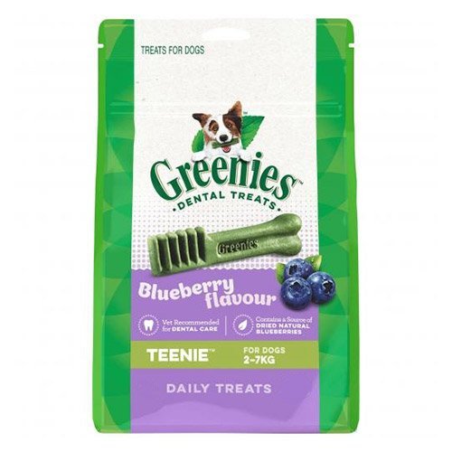 Greenies Blueberry Dental Treats For Dogs - Teenie (2-7 kg) 340g