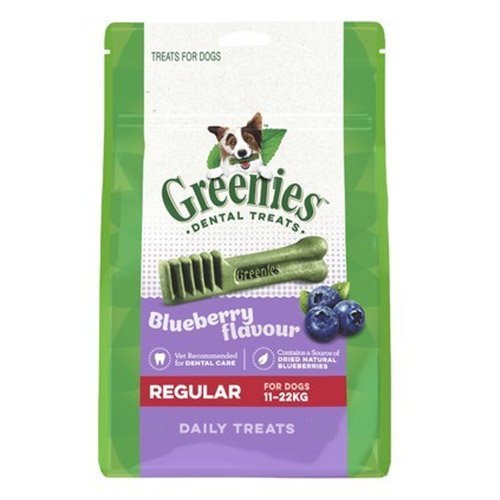 Greenies Blueberry Dental Treats For Dogs - Regular (11-22 kg) for Dogs 340g