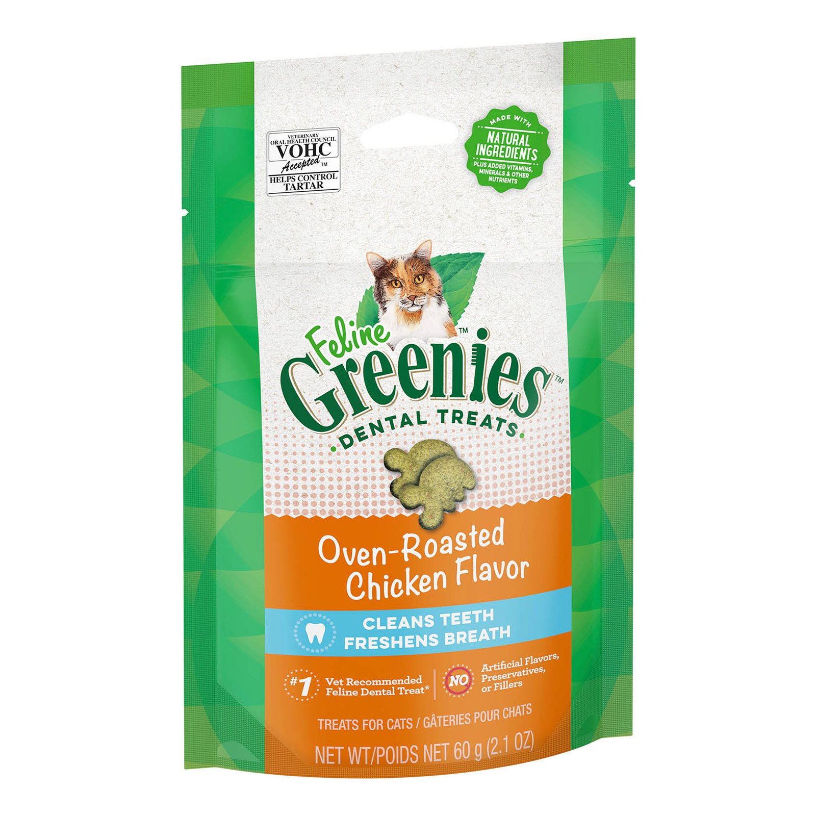 Greenies Feline Roasted Chicken Flavour Dental Treats For Cats 277 Gm