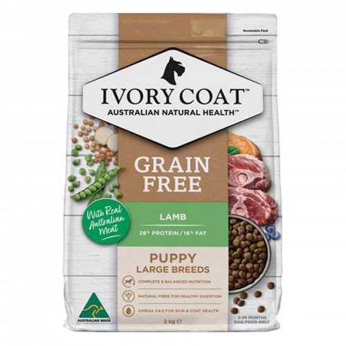 Ivory Coat Grain Free Large Breed Puppy Dry Food Lamb With Coconut Oil