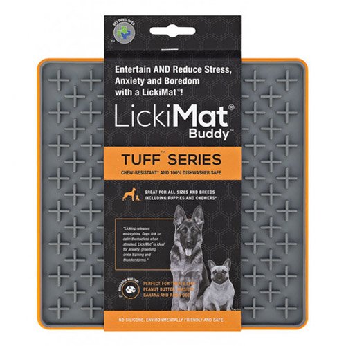 LickiMat Tuff Buddy Dog Orange