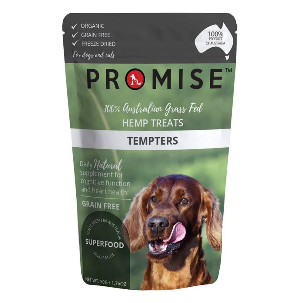 Promise Tempters Grain Free Beef Liver Hemp Treats for Dogs and Cats 50gm