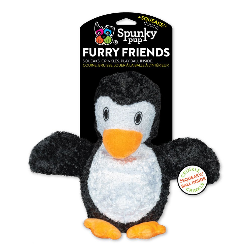 Spunky Pup Penguin With Ball Squeaker