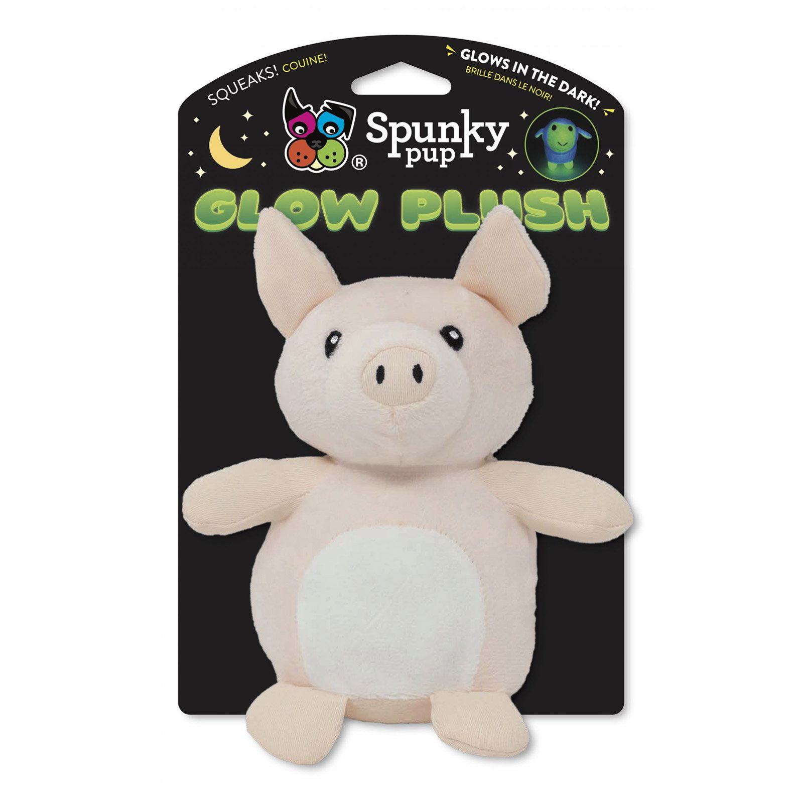 Spunky Pup Glow Plush Pig Small