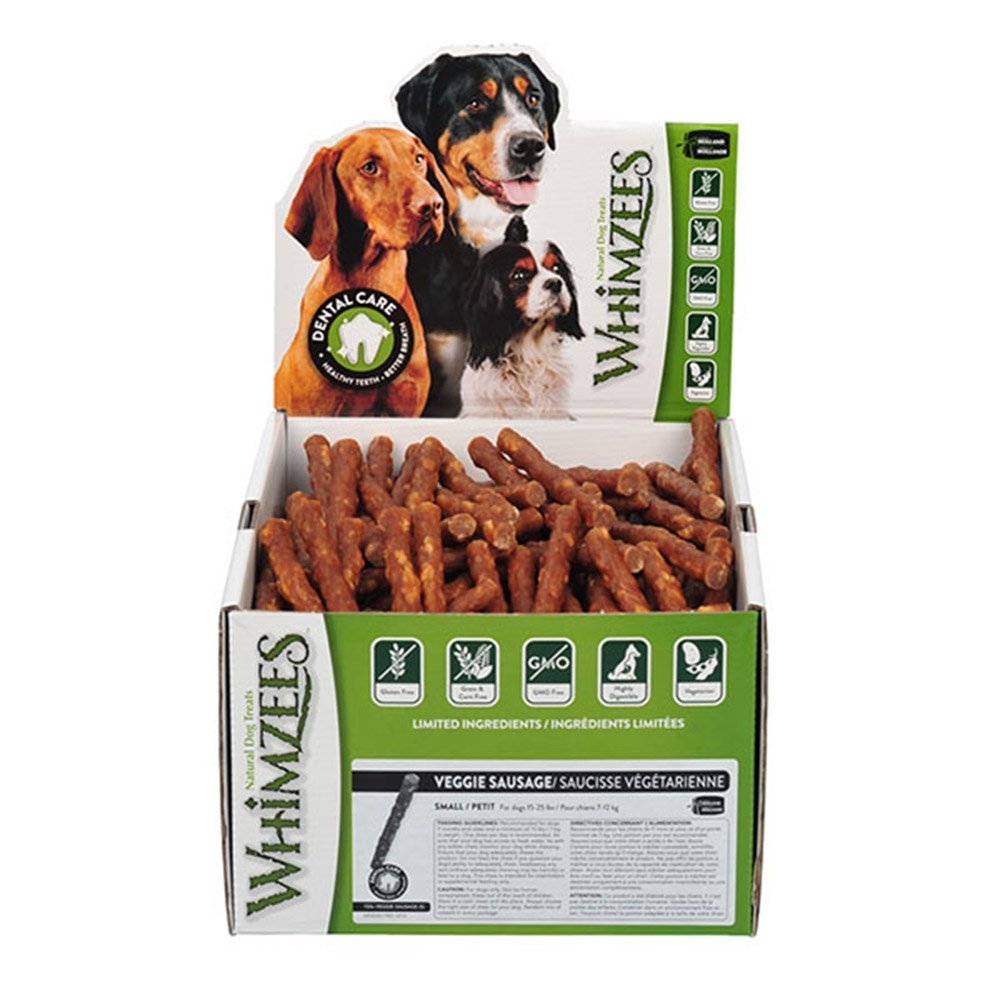 WHIMZEES Veggie Sausage Dental Bulk Box Dog Treats Extra Large
