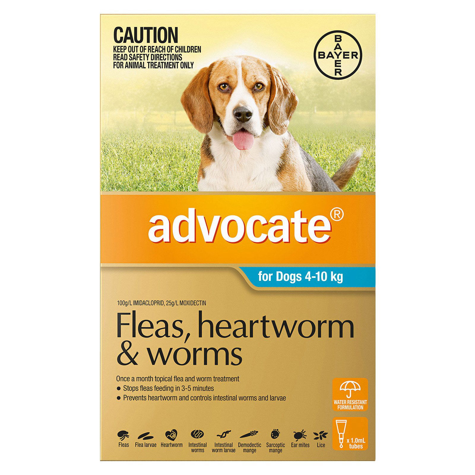 Advocate For Dogs 4 to 10 Kg (Medium Dogs) Aqua