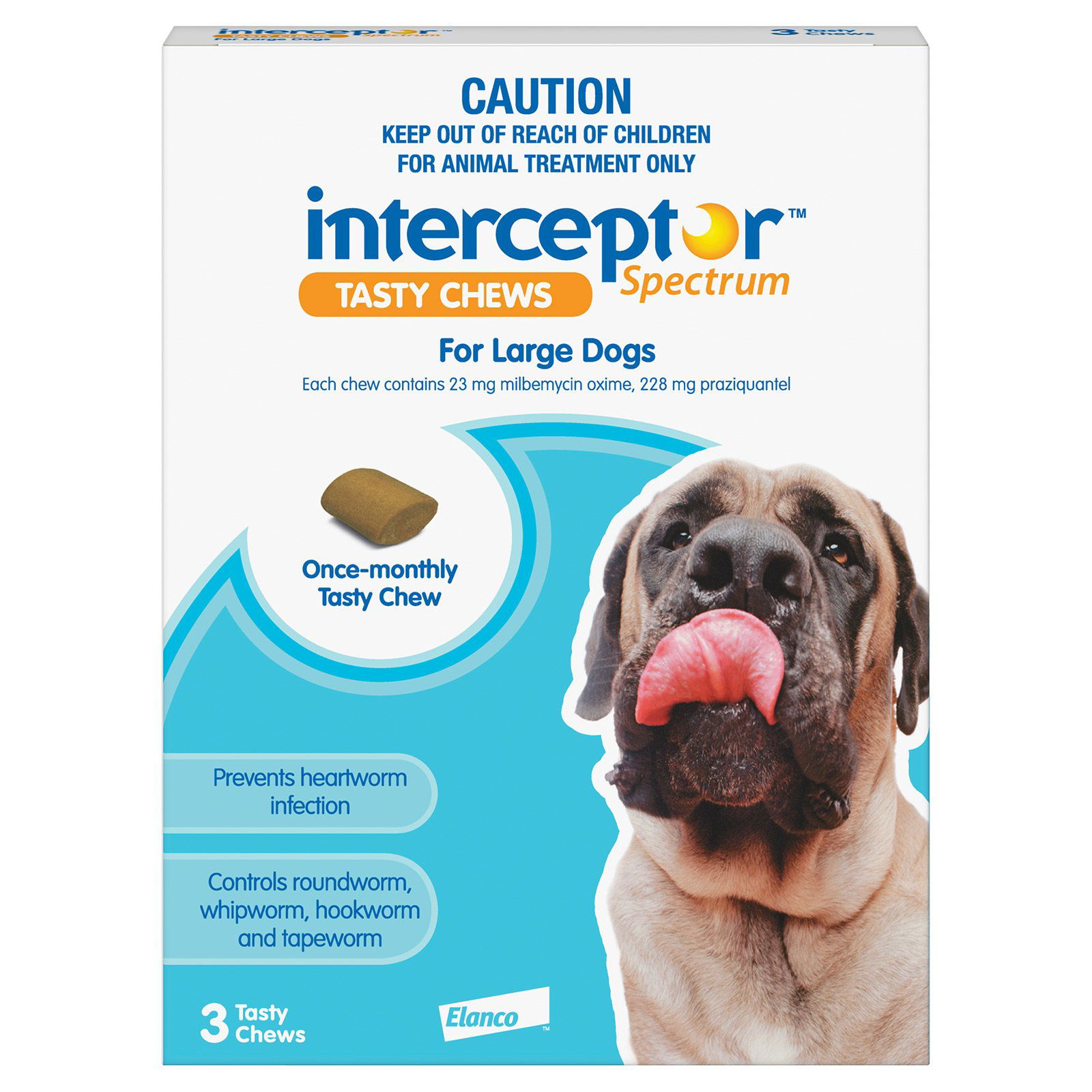 Interceptor Spectrum Tasty Chews For Large Dogs 22 To 45Kg (Blue)