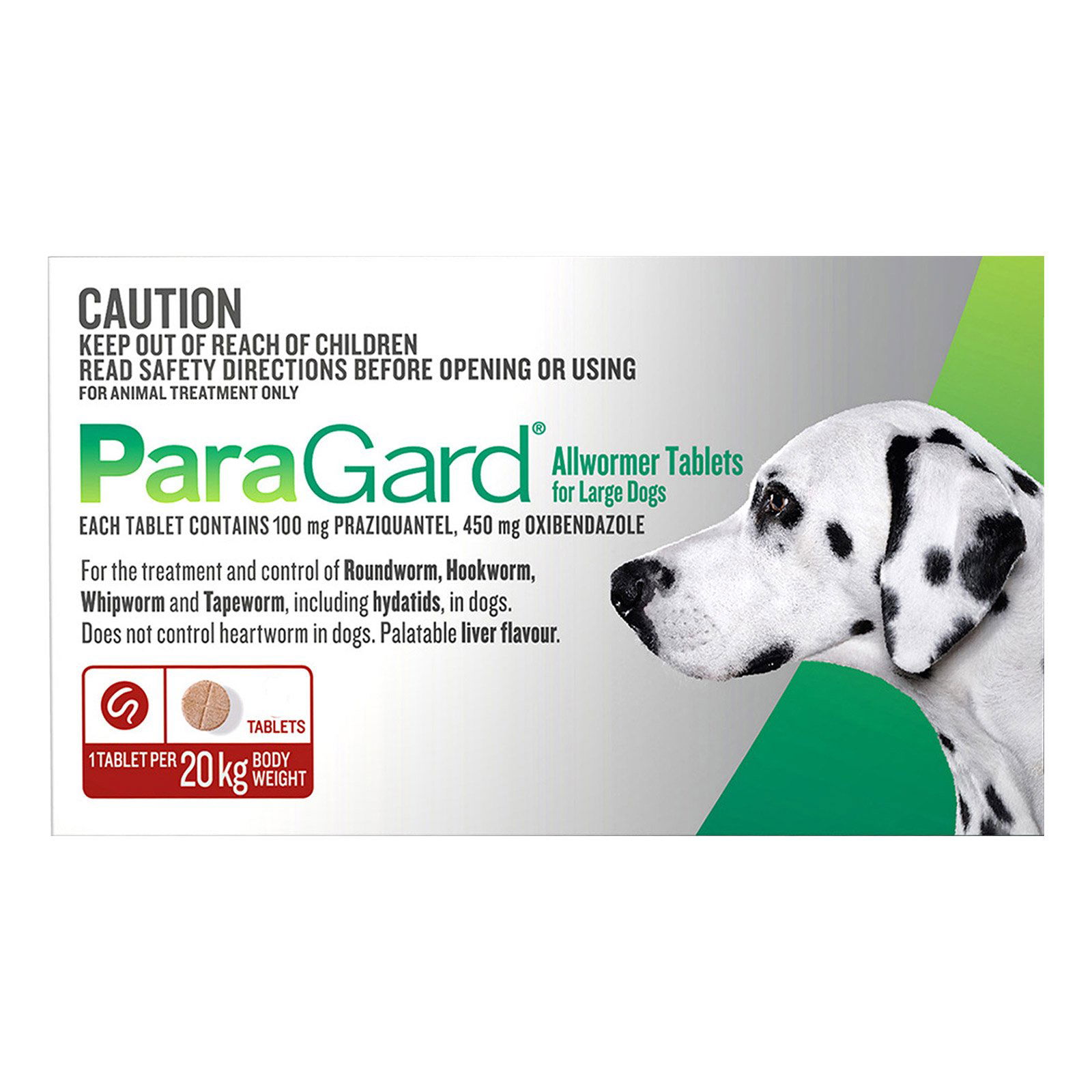 Paragard Broad Spectrum Wormer For Large Dogs 20 Kg