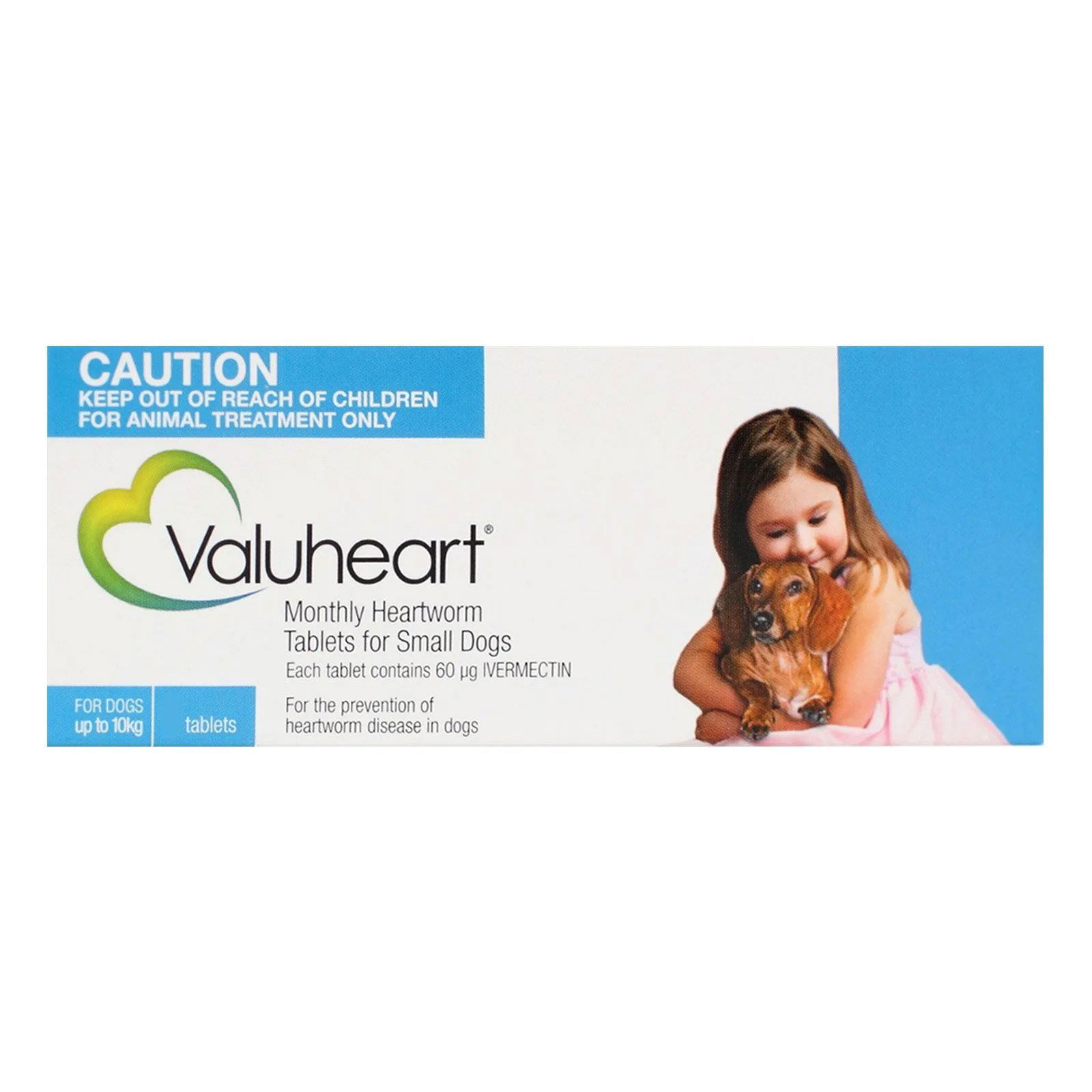 Valuheart Heartworm Tablets For Small Dogs Up To 10Kg (Blue)